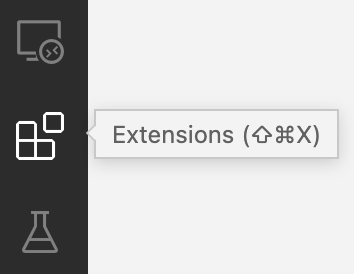Addon pane in VSCode.