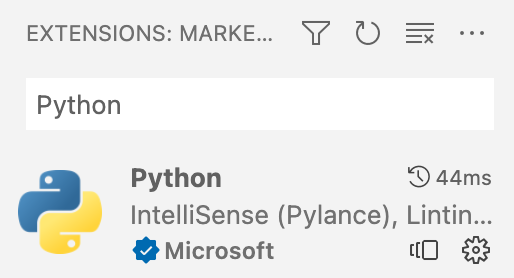Python Extension in VSCode.